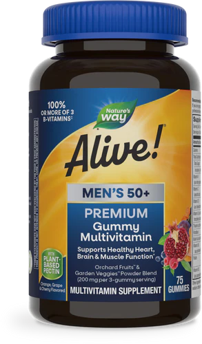 Alive!® Premium Men’s 50+ Gummy Multivitamin