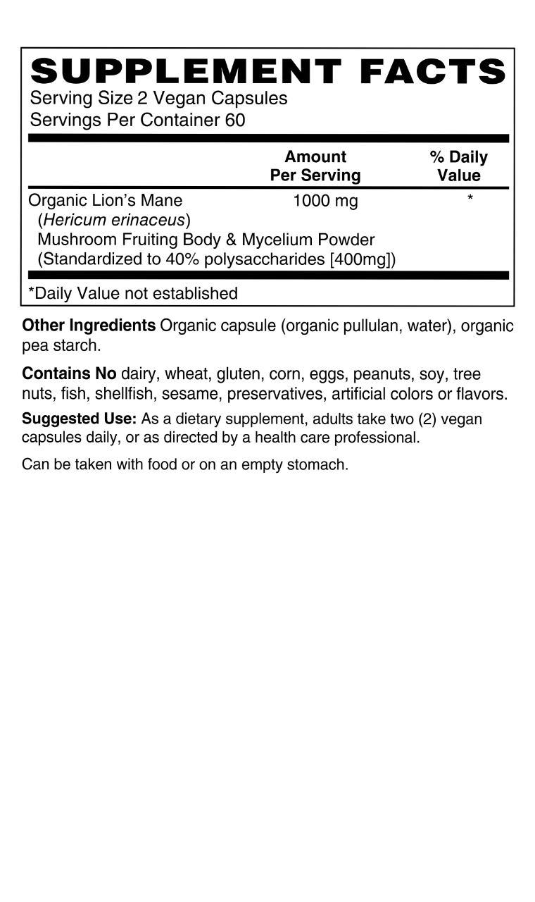 Organic Lion's Mane Mushroom