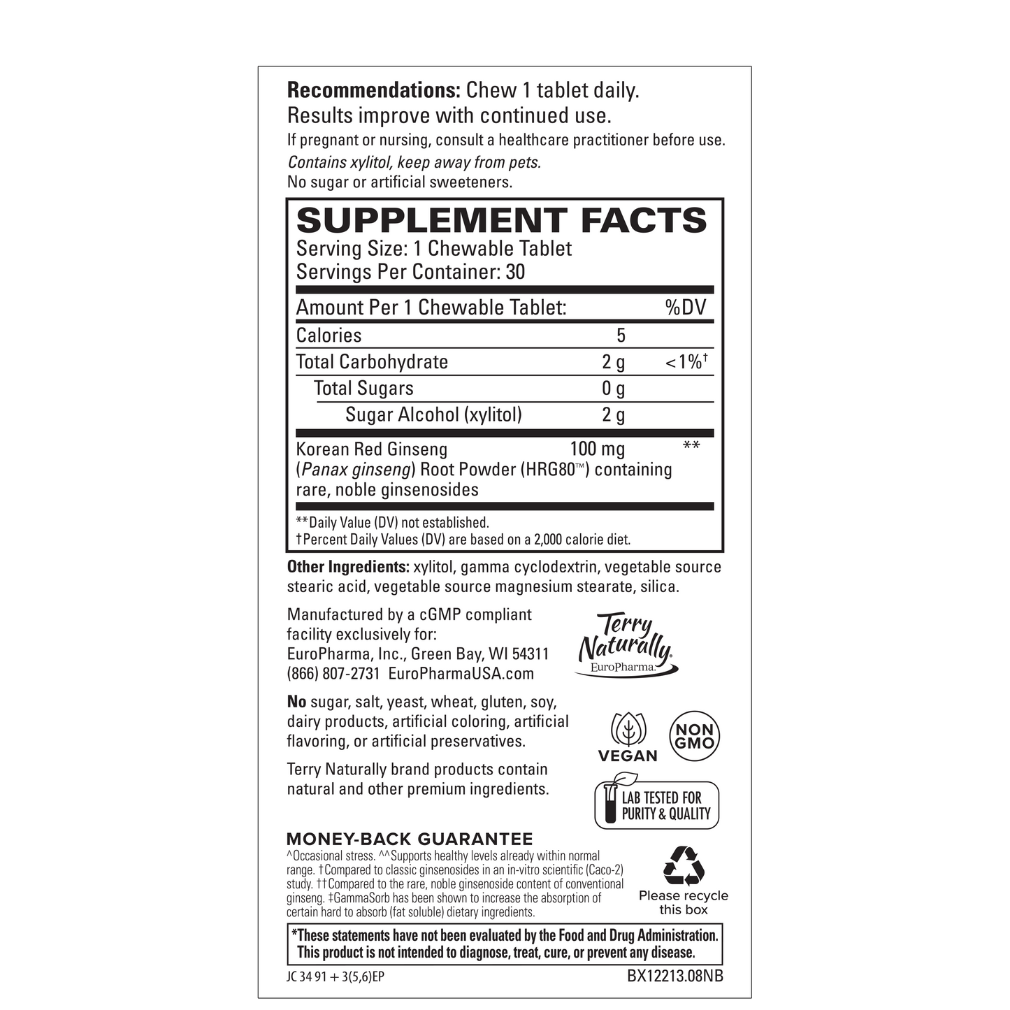 HRG80™ Red Ginseng Energy Chewable