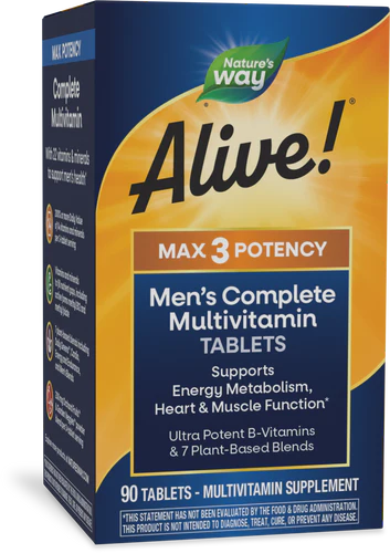 Alive!® Max3 Potency Men's Complete Multivitamin Tablets