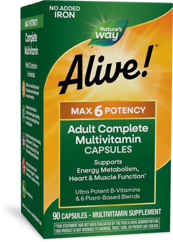 Alive!® Max6 Potency Adult Complete Multivitamin-No Added Iron