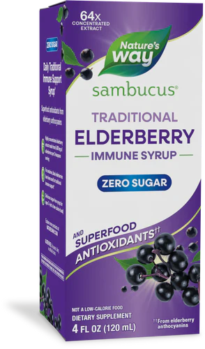 Sambucus Zero Sugar Traditional Elderberry Immune Syrup