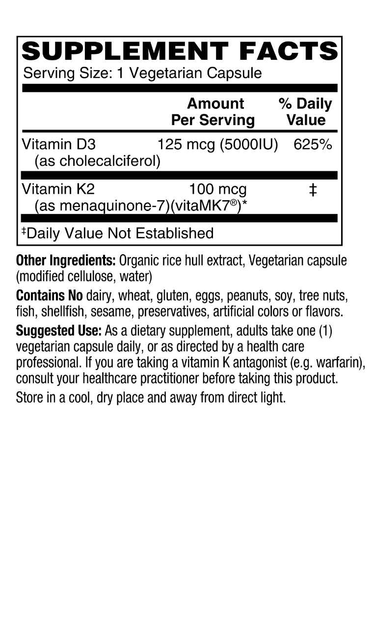 Vitamin D3 + K2