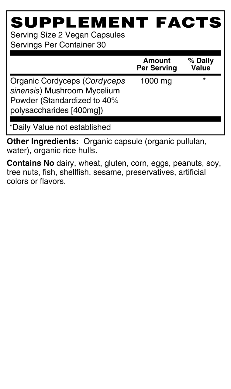 Organic Cordyceps Mushroom