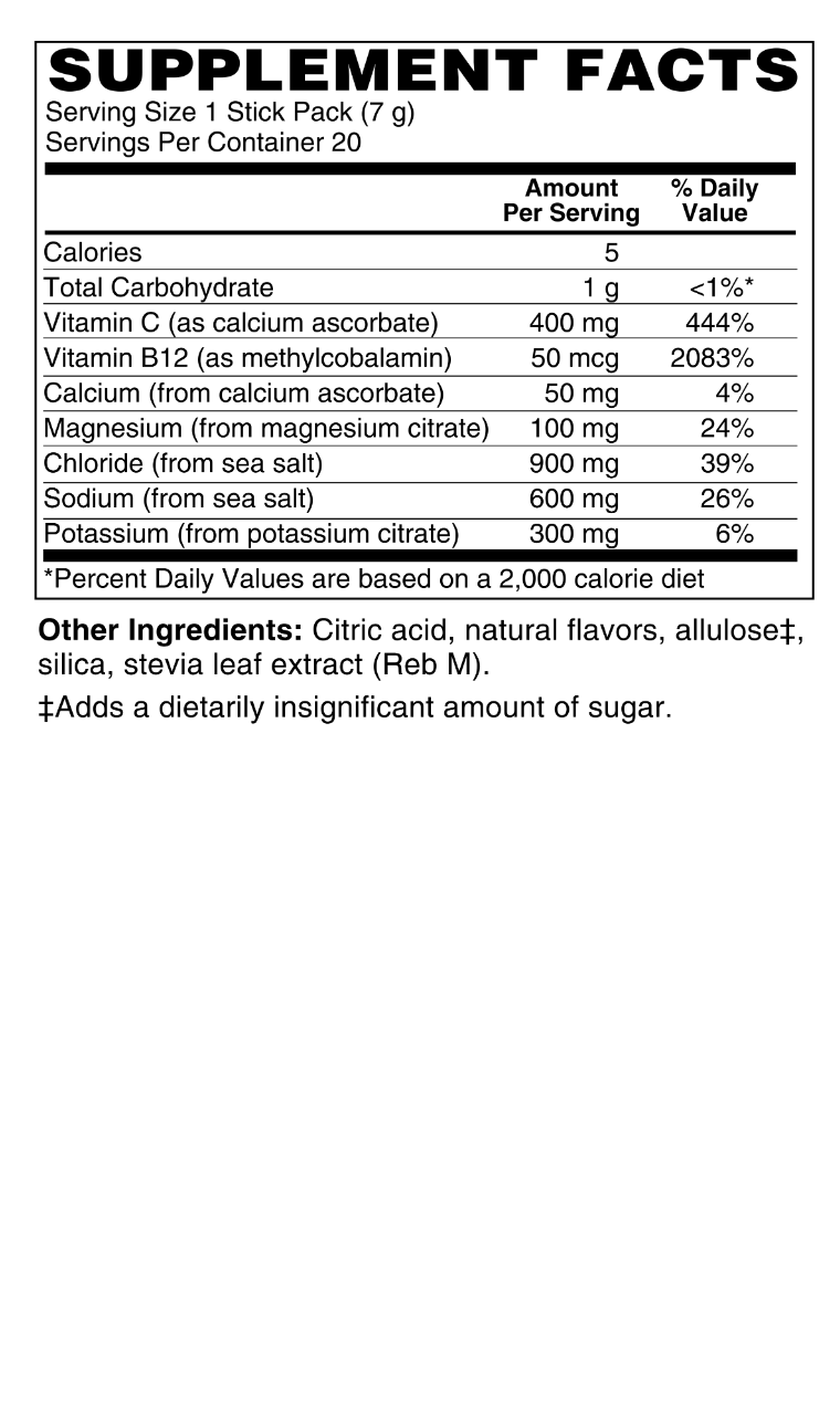 Hydrate! Electrolyte Drink Mix