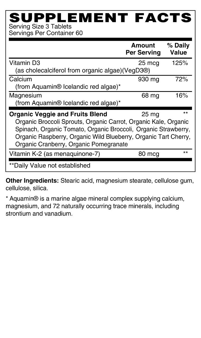 Slim Tab Algae-Based Calcium